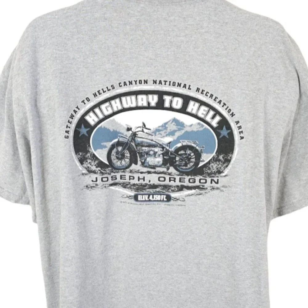 Hells Canyon Biker T Shirt Mens Size 2XL Highway To Hell Joseph Oregon